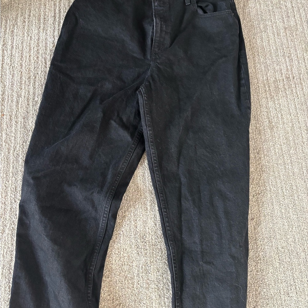 Abercrombie & Fitch Black Ultra High-Rise Straight Jeans